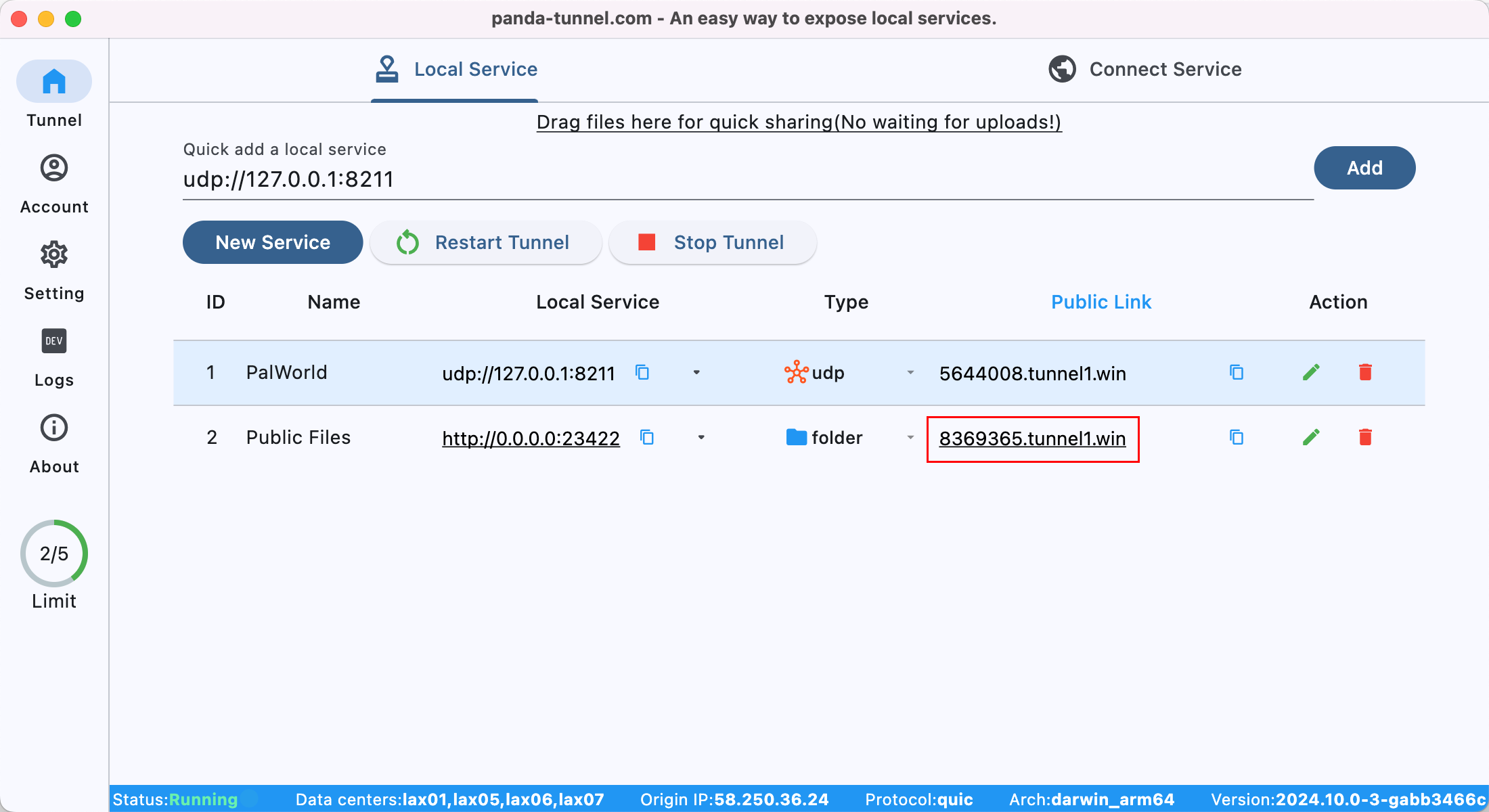 Access http service